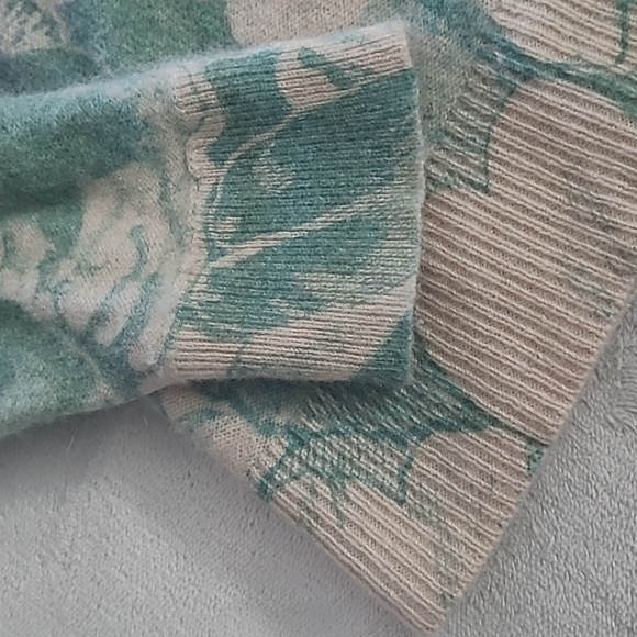 Pilcro Urban Outfitters Floral Cashmere Crop Sweater Small Boho Cottagecore - Picture 15 of 16